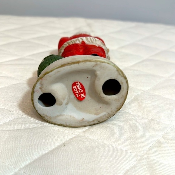 Vintage Christmas Eve Porcelain Santa With Teddy Bear And Gifts Australia - Picture 5 of 10